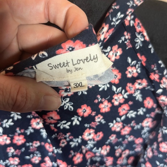 Floral Navy Midi Dress - Picture 5 of 5